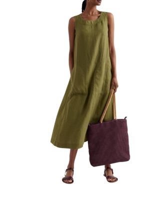 Sleeveless Linen A-Line Dress