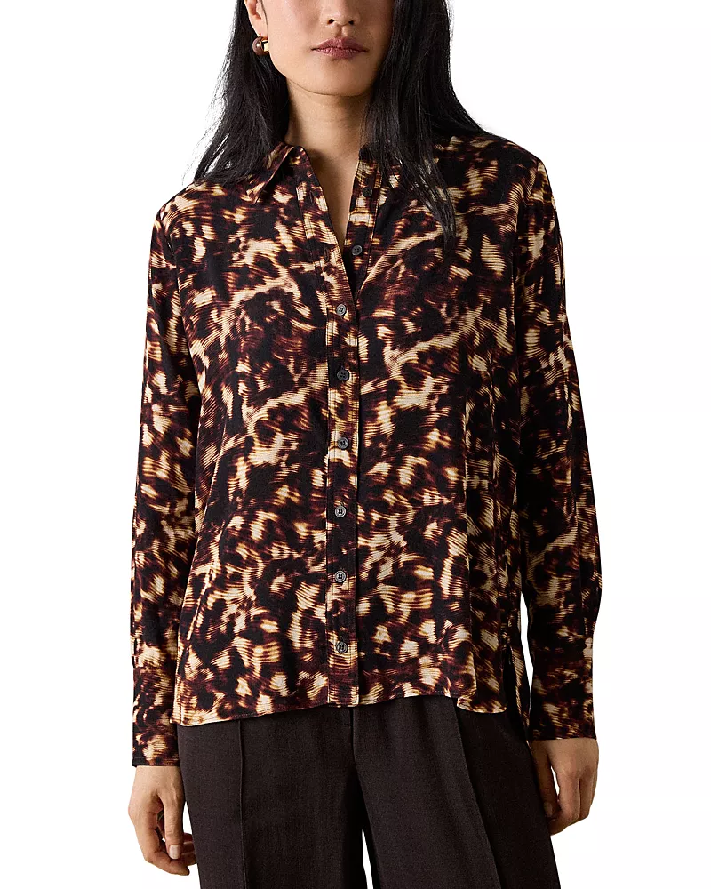 Whistles High Low Long Sleeve Shirt