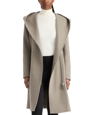 Shia 2 in 1 Double Face Wool Coat with Removable Bib