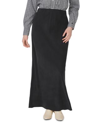 Brushed Straight Maxi Skirt