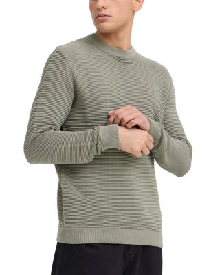 Cotton Ribbed Knit Vetiver Sweater
