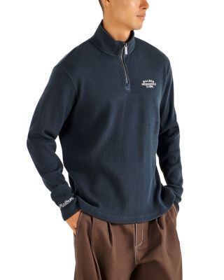 Ironworks Cotton Blend Quarter Zip Logo Sweatshirt