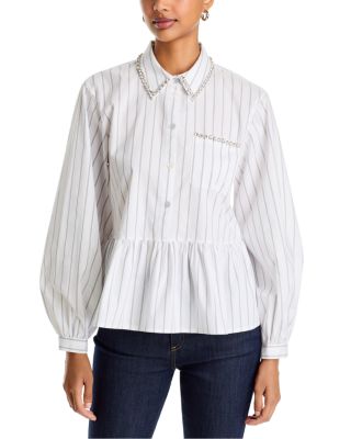 Nyomi Striped Peplum Top