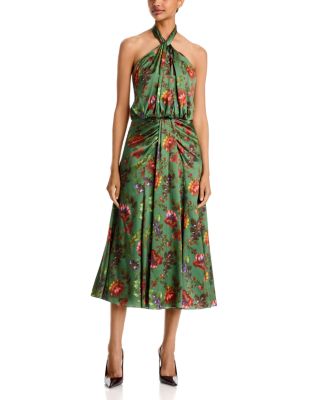 Kaily Floral Halter Neck Dress