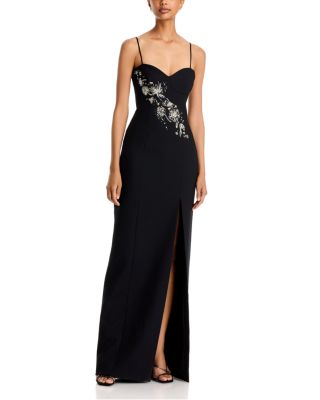 Amelina Embellished Side Slit Gown