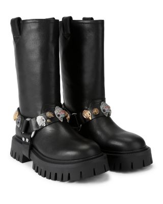 Women's Eagles Harness Leather Biker Boots