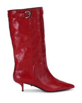 Women's Opera Leather Mid Calf Boots