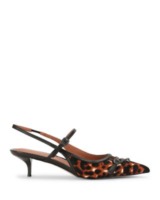 Women's Knightsbridge Printed Leather Slingback Pumps