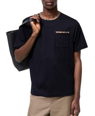  Check Trim Cotton T-shirt