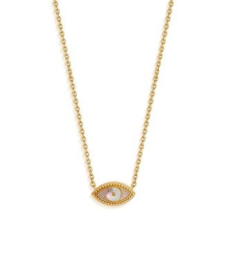  Glowing Energy Evil Eye Mother of Pearl Necklace