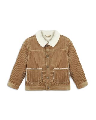 Boys' Corduroy Jacket With Faux Sherpa Collar - Little Kid