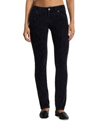 Lean Low Rise Straight Jeans in Zebra Flock