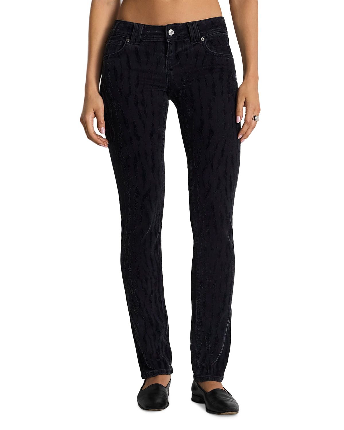 Re/Done Lean Low Rise Straight Jeans