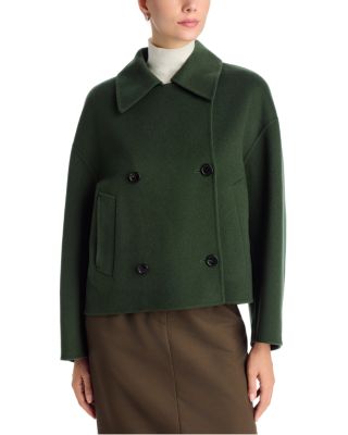 Wool Blend Double Breasted Coat
