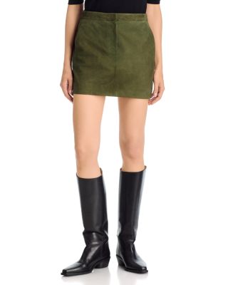 Mini Leather Trouser Skirt