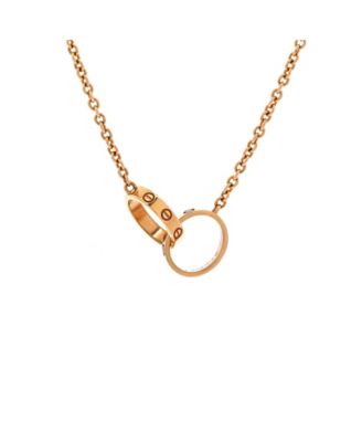 Love Interlocking Necklace 18K Rose Gold, 17.25"