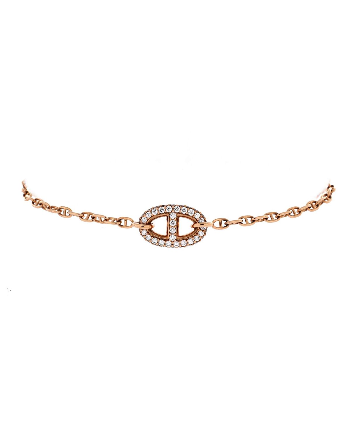 Pre-Owned HERMES New Farandole Bracelet 18K Rose Gold with Diamonds