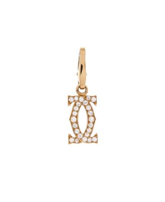 Double C Charm Pendant 18K Gold and Diamonds