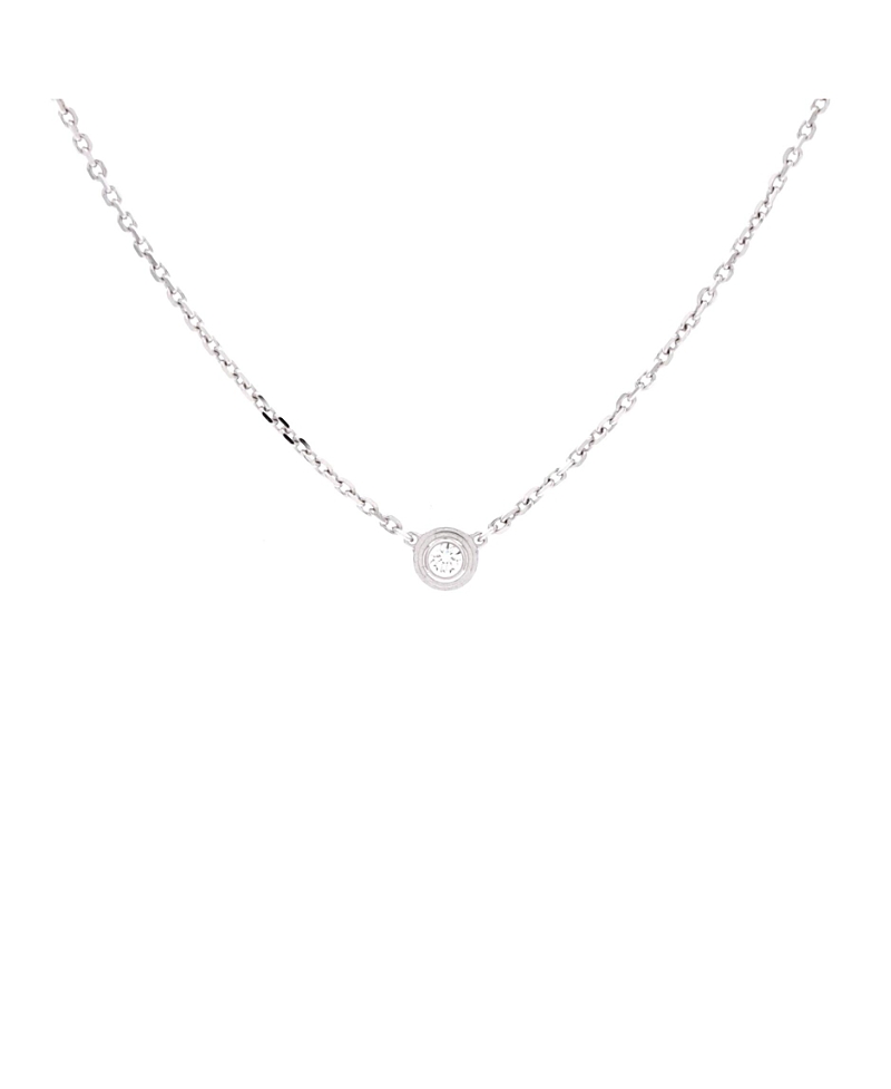 Pre-Owned Cartier Xs Cartier D'Amour Pendant Necklace 18K White Gold and Diamond, 16