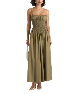Elva Smocked Waist Cotton Maxi Dress