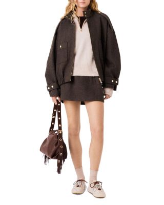 Herringbone Oversized Jacket - thumbnail 2