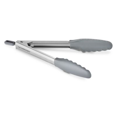 Signature Stainless Steel Tongs with Silicone, 9.5"
