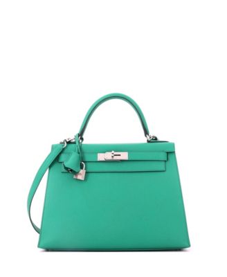 Kelly 28 Epsom Leather Satchel with Palladium Hardware