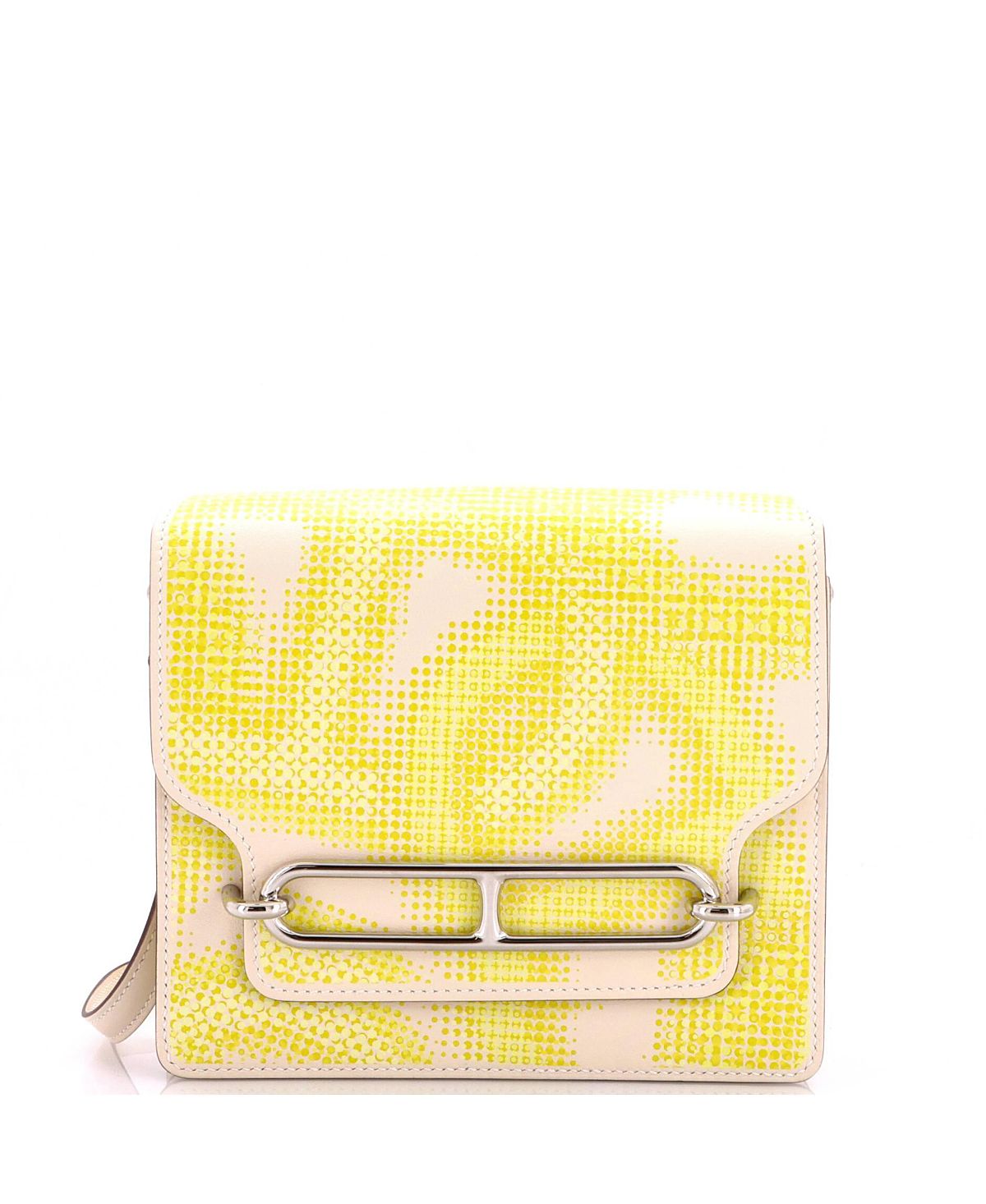 Pre-Owned HERMES Roulis Mini Printed Leather Shoulder Bag