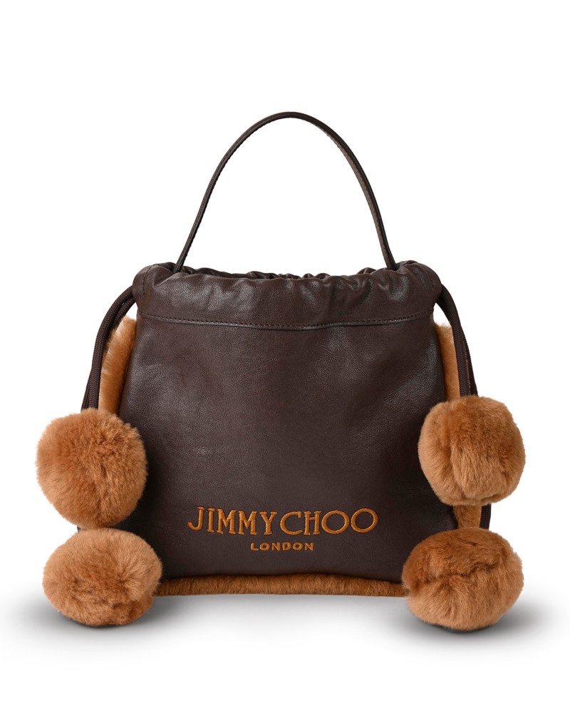 Jimmy Choo Leather & Shearling Drawstring Pouch by Bloomingdale's
