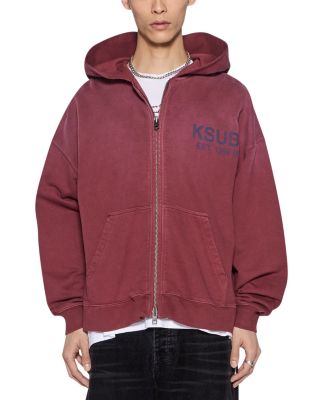 State Ekcess Cotton Zip Logo Hoodie
