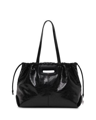 M Crackled Leather Tote