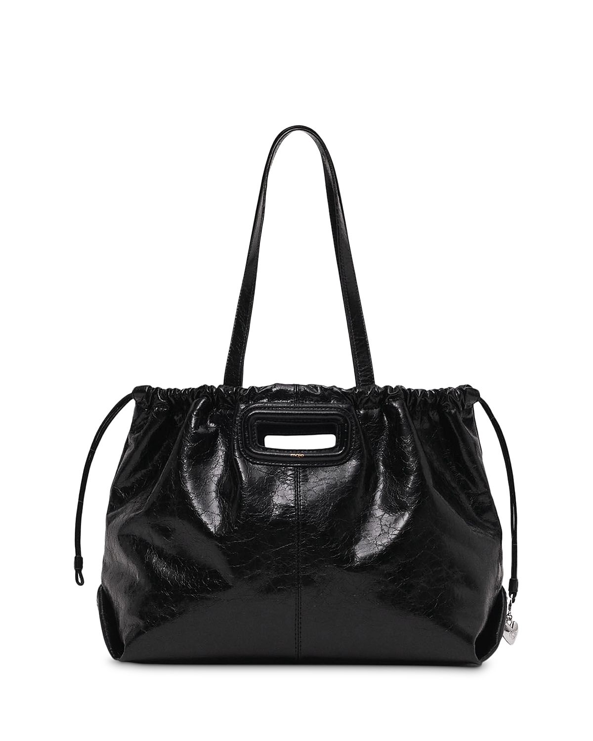 Maje M Crackled Leather Tote