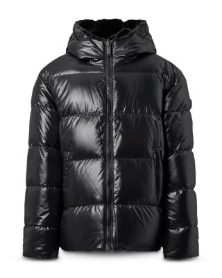 Unisex Kings Reversible Faux Fur Down Puffer Bomber Jacket - Little Kid, Big Kid