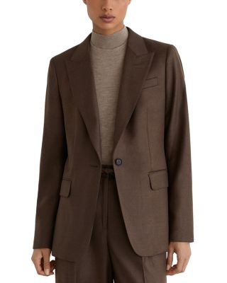 Derby Peak Lapel Single Button Blazer