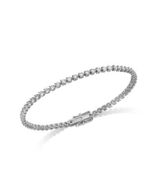 Diamond Three Prong Tennis Bracelet in 14K Gold, 3.0 tcw