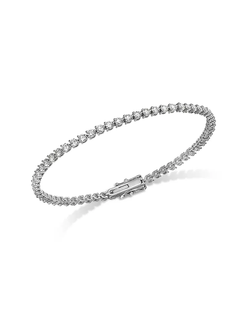 Bloomingdale's Fine Collection Diamond Three Prong Tennis Bracelet in 14K Gold, 3.0 tcw