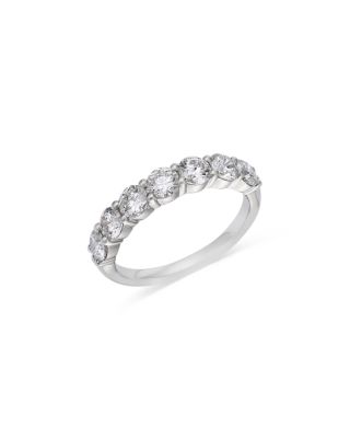 Luxe Collection Certified Lab Grown Diamond Seven Stone Band in 14K White Gold, 1.5 tcw
