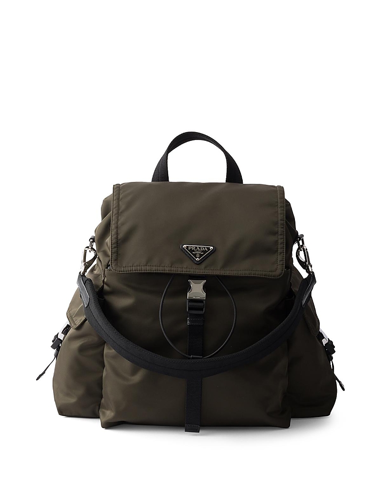 Prada Explore Re-Nylon and Leather Backpack · OS