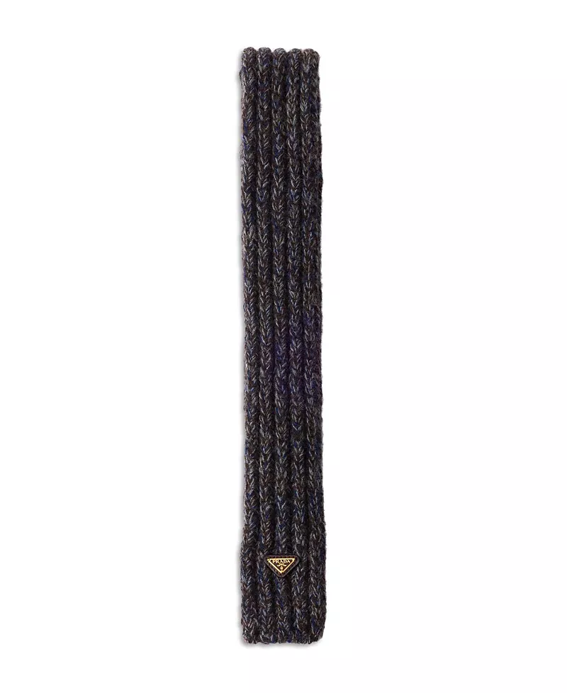 Prada Wool and Mouline Cashmere Scarf