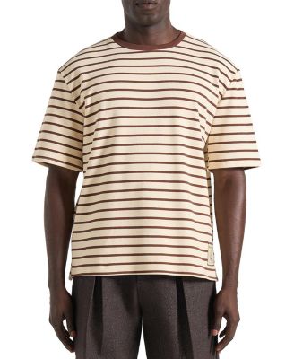 Riley Unisex Striped Relaxed Fit Cotton T-shirt