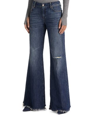Brice Low Rise Bell Bottom Jeans in Georgetta Vintage Blue