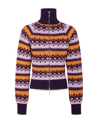 Wool Blend Zip Cardigan
