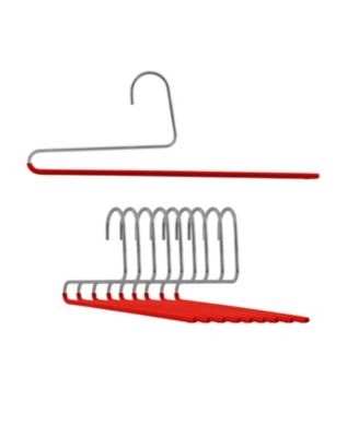 Single Rod Pant Hanger with Reverse Hook, Model KH35U, Set of 10