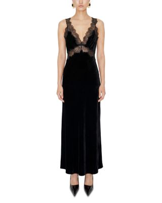 Ronny Kobo Holiday Sleeveless V Neck Lace Dress