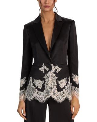 Breann Lace Trim Blazer