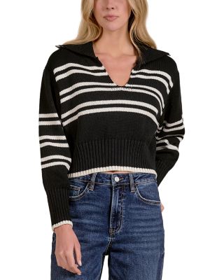 Cotton Collared V Neck Sweater
