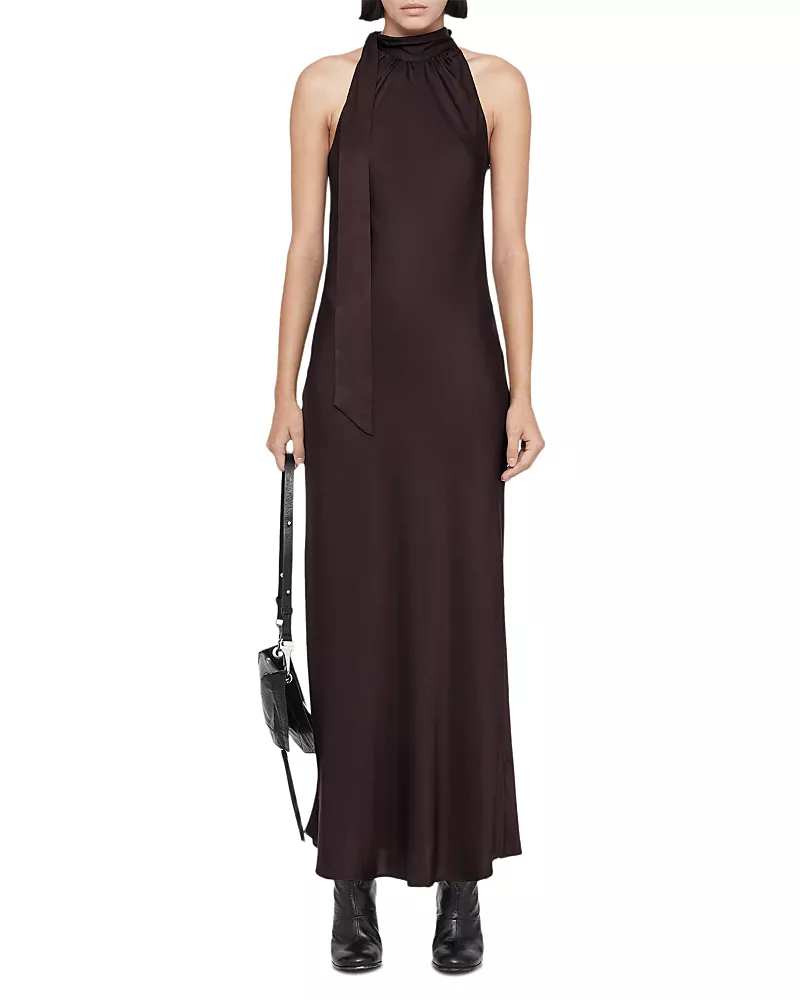 Allsaints Beril Bias Cut Maxi Dress