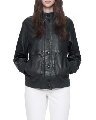 Memphis Leather Stand Collar Jacket