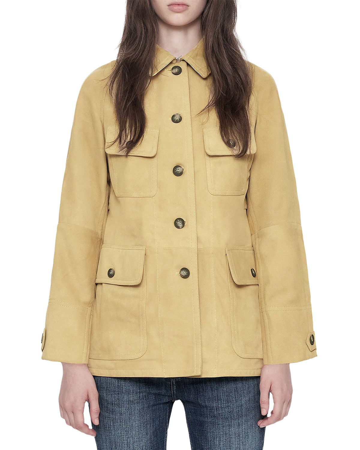 Allsaints Roiya Suede Field Jacket