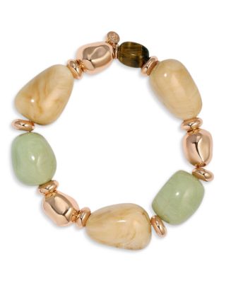Serene Stone Gemstone Beaded Stretch Bracelet